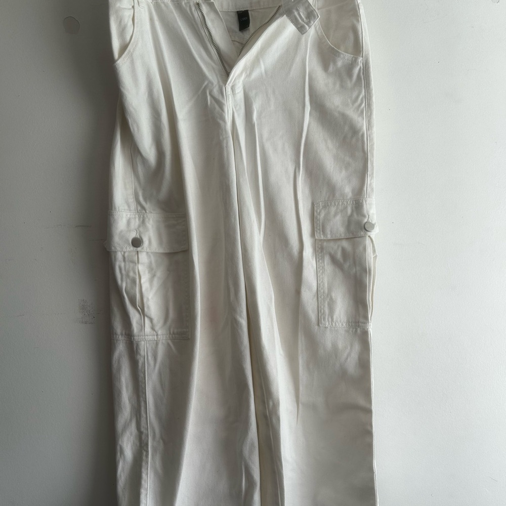 White Cargo Pants